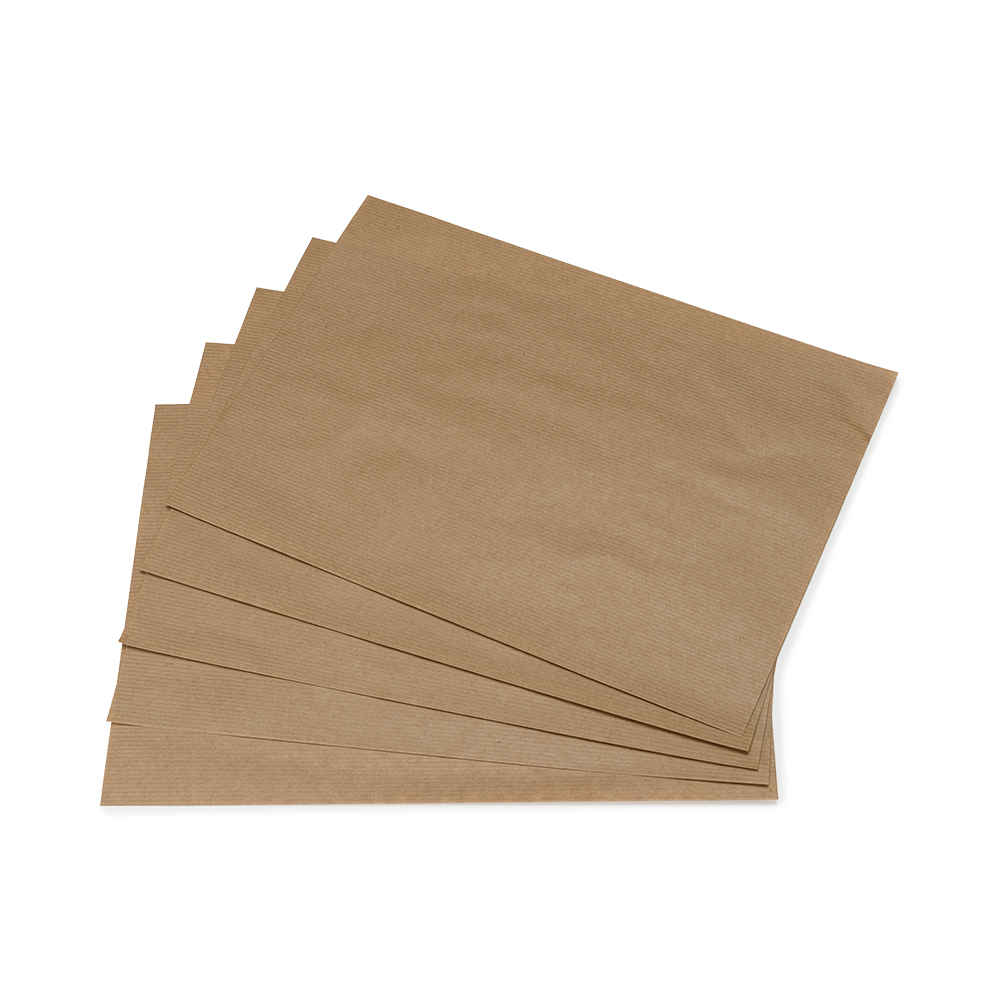 Kraft Paper Pure Ribbed Liner Sheets 250x350mm 90gsm - Westpak